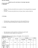Đề kiểm tra học kì 2 môn Hóa học lớp 9 năm học 2020-2021