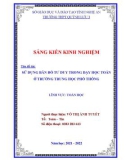 Sáng kiến kinh nghiệm THPT: Sử dụng bản đồ tư duy trong dạy học Toán ở trường Trung học phổ thông