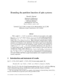 Báo cáo toán học: Bounding the partition function of spin-systems