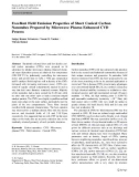 Báo cáo hóa học: Excellent Field Emission Properties of Short Conical Carbon Nanotubes Prepared by Microwave Plasma Enhanced CVD Process