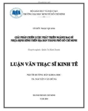 Luận văn Thạc sĩ Kinh tế: Giải pháp chiến lược phát triển ngành bao bì nhựa định hình trên địa bàn thành phố Hồ Chí Minh