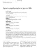 Báo cáo hóa học: Partial Crosstalk Cancellation for Upstream VDSL Raphael Cendrillon