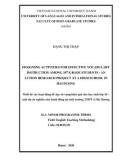 Master minor programme thesis English teaching methodology: Designing activities for effective vocabulary instruction among 10th - Grade students - An action research project at a high school in Hai Duong