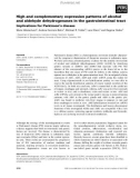 Báo cáo khoa học: High and complementary expression patterns of alcohol and aldehyde dehydrogenases in the gastrointestinal tract Implications for Parkinson's disease