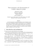 Báo cáo toán học: Some gregarious cycle decompositions of complete equipartite graphs