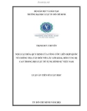 Luận án Tiến sĩ Luật học: Nội luật hóa quy định của Công ước liên hợp quốc về chống tra tấn đối với lấy lời khai, hỏi cung bị can trong Bộ luật Tố tụng hình sự Việt Nam