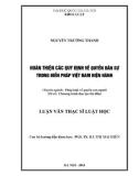 Luận văn Thạc sĩ Luật học: Hoàn thiện các quy định về quyền dân sự trong Hiến pháp Việt Nam hiện hành