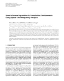 Báo cáo hóa học: Speech Source Separation in Convolutive Environments Using Space-Time-Frequency Analysis