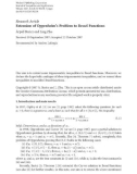 Báo cáo hóa học: Research Article Extension of Oppenheim's Problem to Bessel Functions