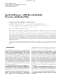 Báo cáo hóa học: Spectral Efﬁciency of CDMA Downlink Cellular Networks with Matched Filter