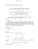 Báo cáo The parameter-dependent cyclic inequality 