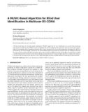 Báo cáo hóa học: A MUSIC-Based Algorithm for Blind User Identiﬁcation in Multiuser DS-CDMA