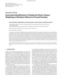 Báo cáo hóa học: Research Article Instrument Identiﬁcation in Polyphonic Music: Feature Weighting to Minimize Inﬂuence of Sound Overlaps