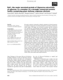 Báo cáo khoa học: Epl1, the major secreted protein of Hypocrea atroviridis on glucose, is a member of a strongly conserved protein family comprising plant defense response elicitors