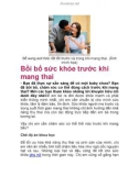 Bồi bổ sức khỏe trước khi mang thai