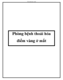 Phòng bệnh thoái hóa điểm vàng ở mắt