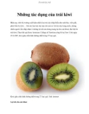 Những tác dụng của trái kiwi