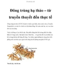 Đông trùng hạ thảo – từ truyền thuyết đến thực tế