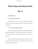 Thuốc kháng sinh kháng khuẩn (Kỳ 7)