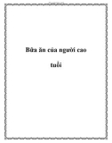 Bữa ăn của người cao tuổi