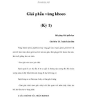 Giải phẫu vùng khoeo (Kỳ 1)