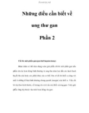 Những điều cần biết về ung thư gan - Phần 2