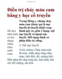 Điều trị chảy máu cam bằng y học cổ truyền