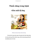 Thuốc dùng trong bệnh viêm mũi dị ứng