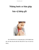 Những bước cơ bản giúp bảo vệ khớp gối