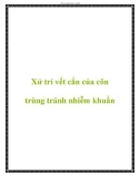 Xử trí vết cắn của côn trùng tránh nhiễm khuẩn