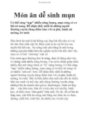 Món ăn dễ sinh mụn