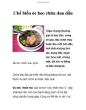 Chế biến óc heo chữa đau đầu