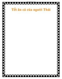 Tết ăn cá của người Thái