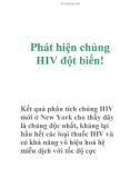 Phát hiện chủng HIV đột biến!