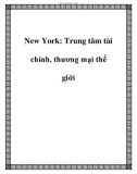 New York: Trung tâm tài chính, thương mại thế giới