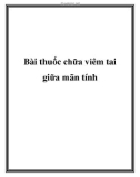 Bài thuốc chữa viêm tai giữa mãn tính