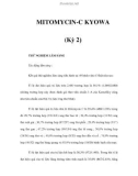 MITOMYCIN-C KYOWA (Kỳ 2)