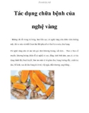 Tác dụng chữa bệnh của nghệ vàng