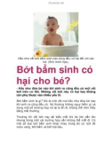 Bớt bẩm sinh có hại cho bé?