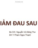 Bài giảng Giảm đau sau mổ - BSCKI. Nguyễn Vũ Đăng Thư