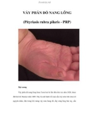 VẢY PHẤN ĐỎ NANG LÔNG (Pityriasis rubra pilaris - PRP)