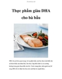 Thực phẩm giàu DHA cho bà bầu