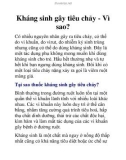 Kháng sinh gây tiêu chảy - Vì sao?