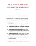 XUẤT HUYẾT DẠ DÀY-RUỘT (GASTROINTESINAL BLEEDING) PHẦN I