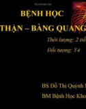 Giáo trình bệnh học: Thận - Bàng quang