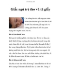 Giấc ngủ trẻ thơ và tã giấy