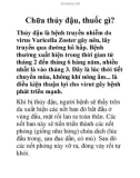 Chữa thủy đậu, thuốc gì?