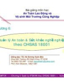 Quản lý an toàn và sức khỏe nghê nghiệp theo OHSAS 18001