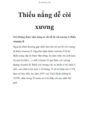 Thiếu nắng dễ còi xương