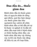 Đau đầu do... thuốc giảm đau